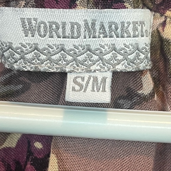 World Market Autumn Muted Colors Floral Blouse Sz M - Picture 3 of 15